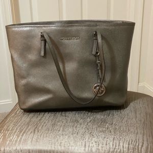 Michael Kors silver tote